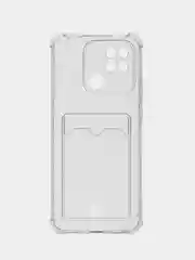 Прозрачный чехол для Xiaomi Redmi 10C / Poco C40, Сяоми Редми 10С, прозрачный, с карманом для карты