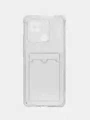 Прозрачный чехол для Xiaomi Redmi 10C / Poco C40, Сяоми Редми 10С, прозрачный, с карманом для карты