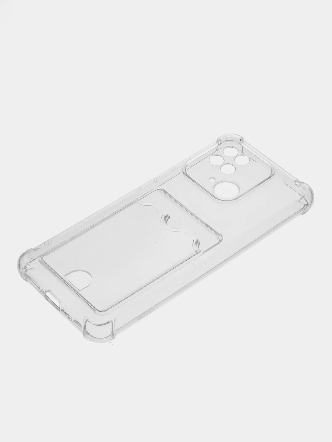Прозрачный чехол для Xiaomi Redmi 10C / Poco C40, Сяоми Редми 10С, прозрачный, с карманом для карты