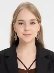 Серебряный серьги петли "Листья "