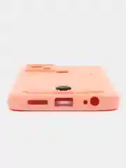 Коралловый чехол для Infinix Smart 6 Plus / Инфиникс Смарт 6 Плюс, силиконовый, с карманом для карты