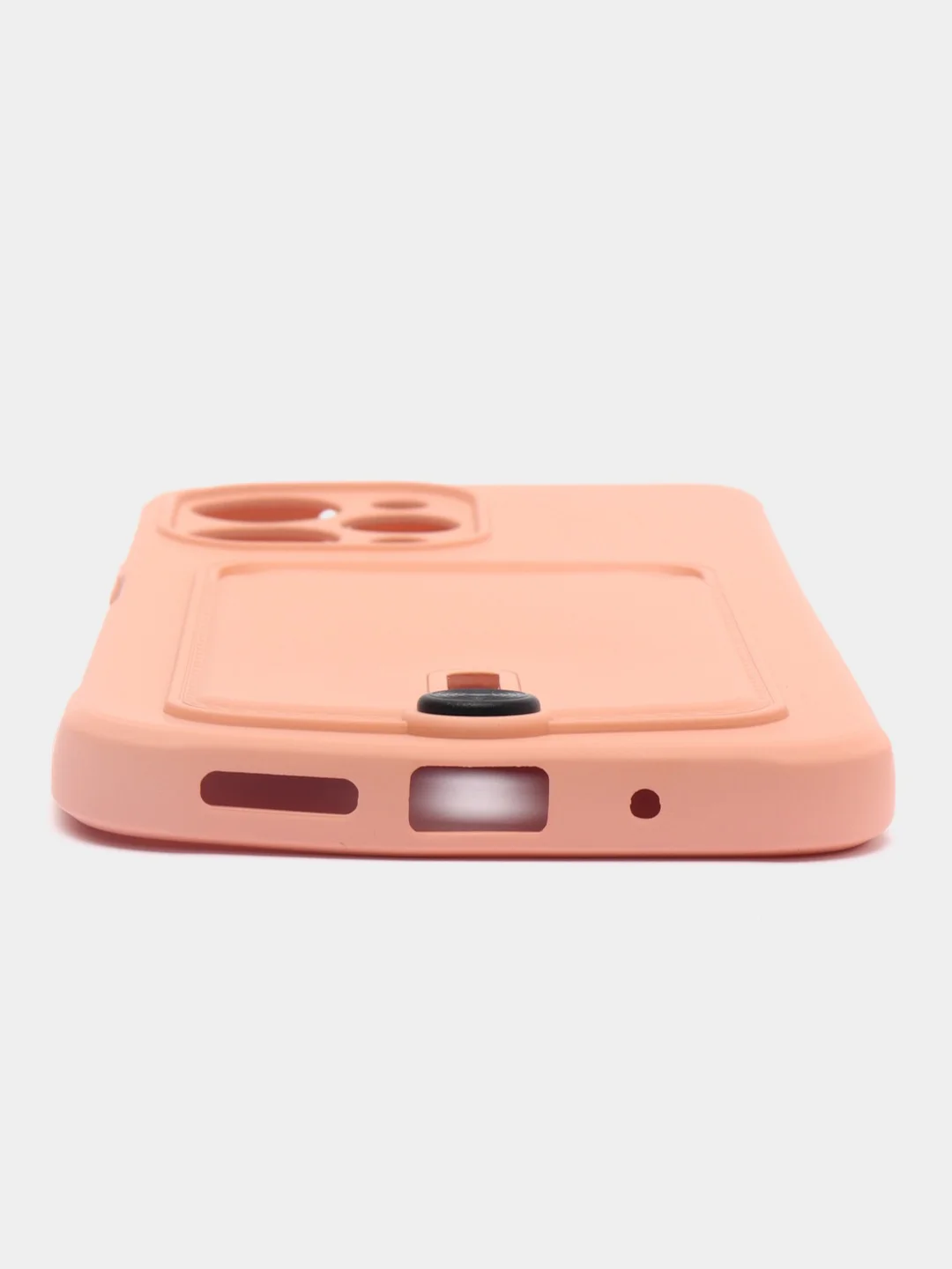 Пудровый чехол Xiaomi Redmi 12 / Сяоми Редми 12, силиконовый с карманом для карты
