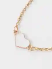Белый браслет на руку "Сердце"