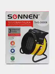 Тепловая пушка электрическая, обогреватель Sonnen, 3 квт, керамический нагреватель, 456193