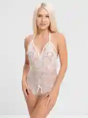 Белый кружевное боди