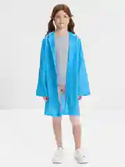Синий дождевик универсальный, 7-8 лет