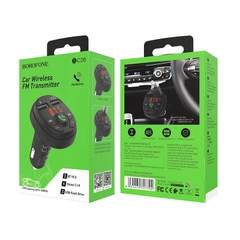 FM модулятор-трансмиттер Bluetooth Borofone BC26, 2 USB, черный