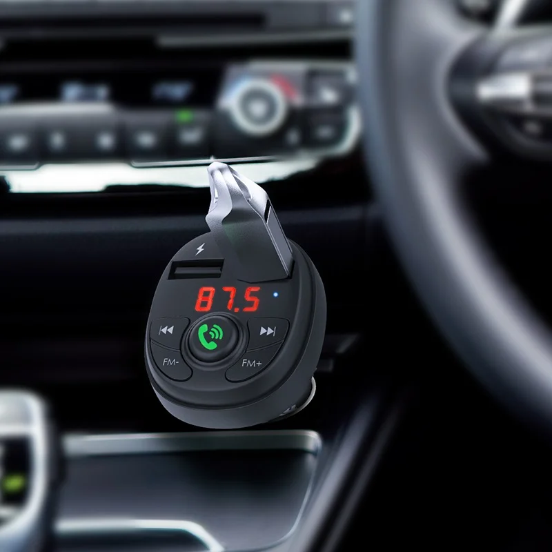 FM модулятор-трансмиттер Bluetooth Borofone BC26, 2 USB, черный