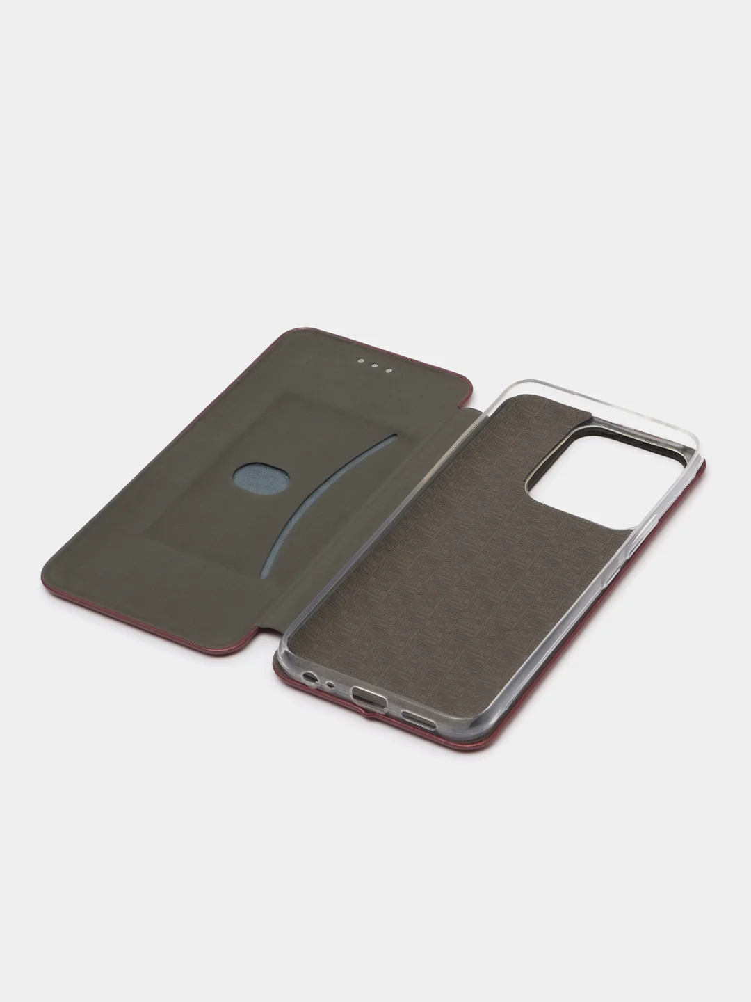 Бордовый чехол книжка на Tecno Spark 8C / Tecno Spark Go 2022