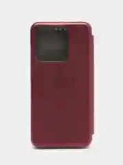 Бордовый чехол книжка на Tecno Spark 8C / Tecno Spark Go 2022