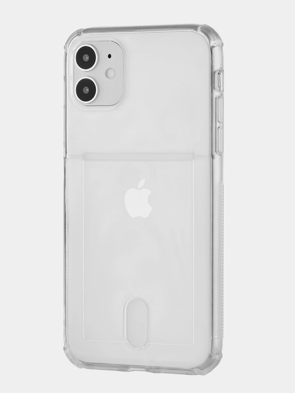 Чехол с отделением для карты ROCKET Clear Plus для iPhone 13/ 13 Pro/ 12/ 12 Pro /11