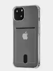 Чехол с отделением для карты ROCKET Clear Plus для iPhone 13/ 13 Pro/ 12/ 12 Pro /11