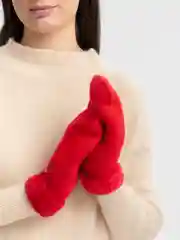 Красный варежки женские зимние двухслойные утолщенные шерстяные с возможностью удлинения, 8 цветов