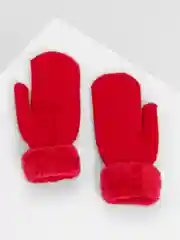 Красный варежки женские зимние двухслойные утолщенные шерстяные с возможностью удлинения, 8 цветов