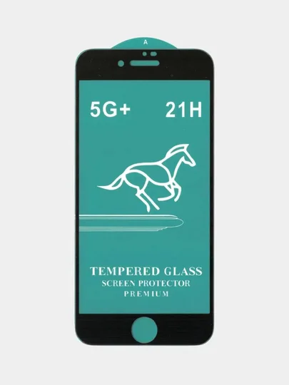 Защитное стекло на iPhone 7, iPhone 8, iPhone SE 2020, черное, белое
