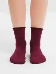 Бордовый носки женские, медицинские, высокие, без резинки