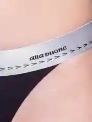 Черный трусы женские Alla Buone, из хлопка, средней посадки