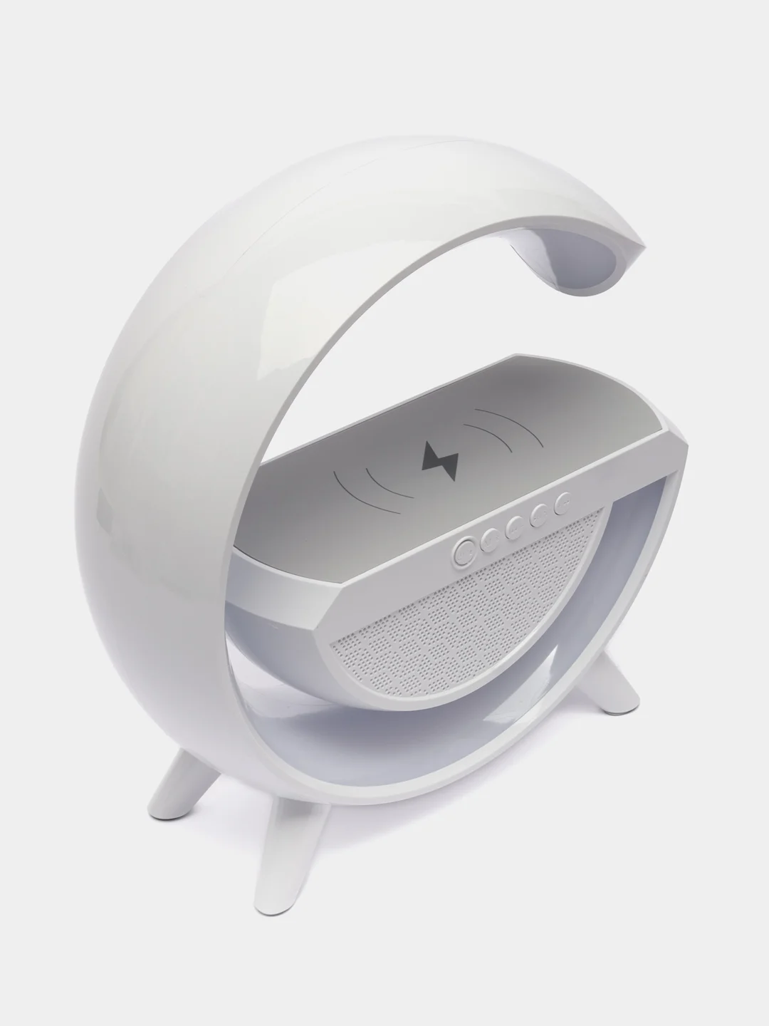 Умный светодиодный RGB светильник, ночник Bluetooth с беспроводной зарядкой и колонкой