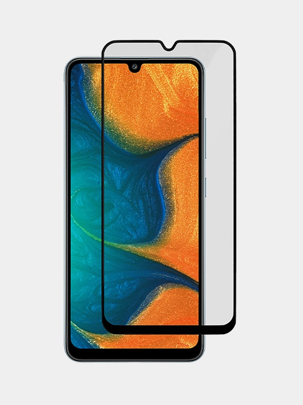 Стекло защитное ROCKET Air Cover 2.5D для Samsung A30/A50/M21/M31/M30/A40s, чёрная рамка