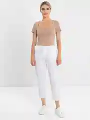 Белый брюки укороченные, униформа