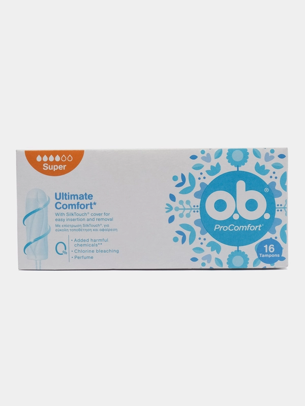 O.b. тампоны ProComfort Super, 4 капли, 16 штук