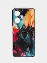 Фиолетовый чехол для Realme C55 (Реалми С55), с принтом, с рисунком