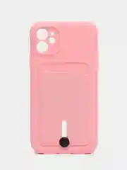 Розовый чехол с карманом для карт для iPhone, Айфон 11, 13, 14, Pro, защита камеры