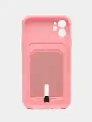 Розовый чехол с карманом для карт для iPhone, Айфон 11, 13, 14, Pro, защита камеры