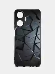 Тёмно-серый чехол для Realme C55 (Реалми С55), с принтом, с рисунком