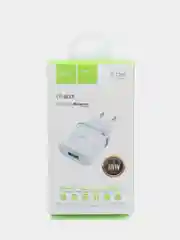Белый зарядный адаптер C12Q Smart QC3.0, с одним USB портом, поддержка быстрой зарядки QC3.0