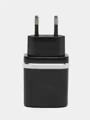 Черный зарядный адаптер C12Q Smart QC3.0, с одним USB портом, поддержка быстрой зарядки QC3.0