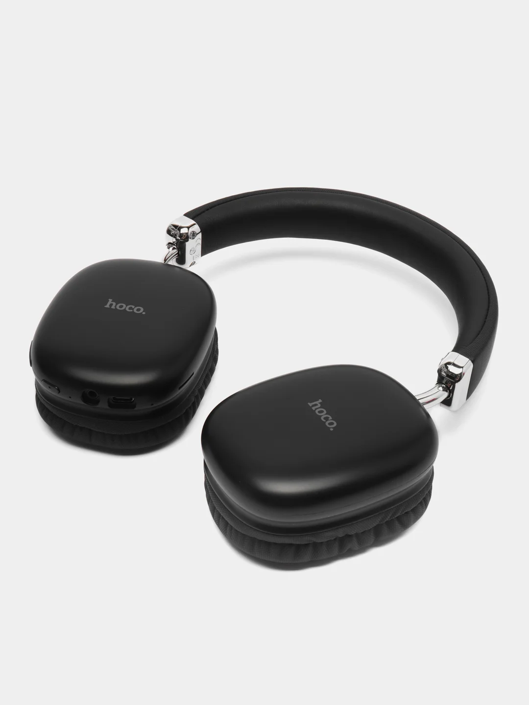 Серебряный наушники беспроводные Hoco W-35 Premium, Bluetooth, Type-C, Jack 3.5