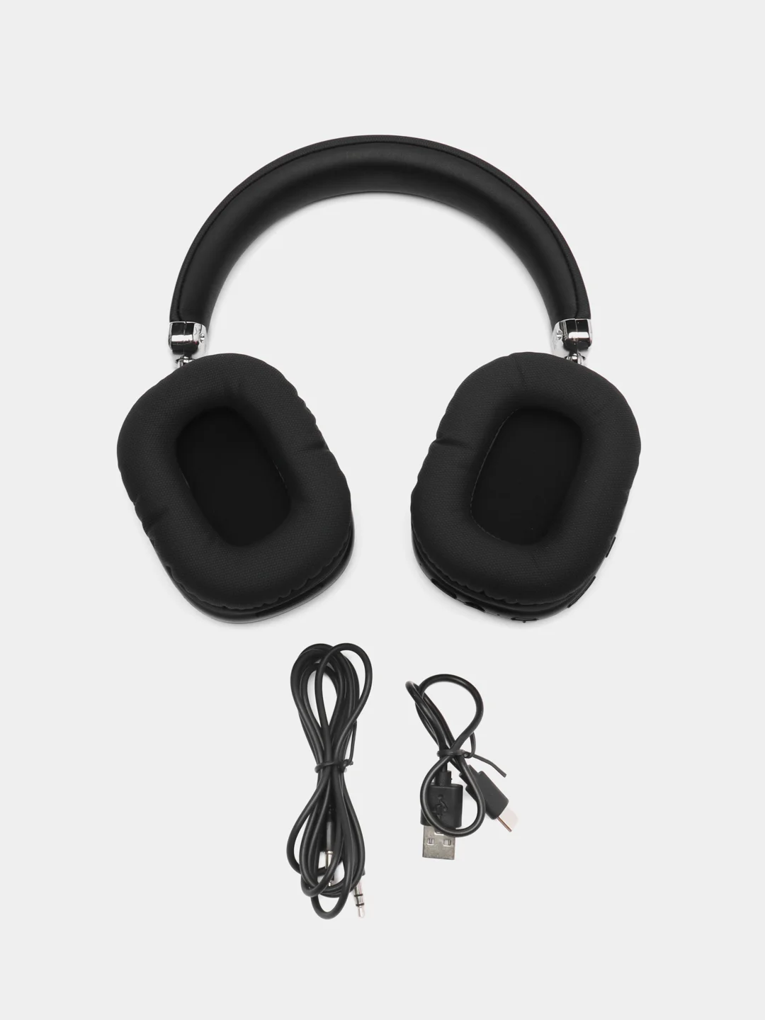 Серебряный наушники беспроводные Hoco W-35 Premium, Bluetooth, Type-C, Jack 3.5