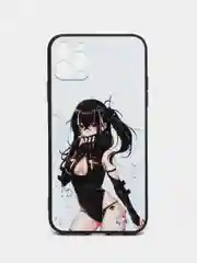 Лазурный чехол для iPhone 15/14/13/12/11/Pro/Max/Plus/Mini/Xr/X/Xs с принтом, девушки, тянки аниме