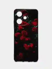 Оранжевый силиконовый чехол для Infinix Hot 30, с принтом, с рисунком (Инфиникс Хот 30)