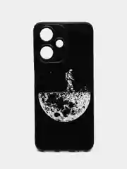 Мятный чехол на Infinix Hot 30 Play / Инфиникс Хот 30 Плей прозрачный, с рисунком, защита камеры