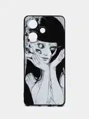 Белый силиконовый чехол для Infinix Hot 30, с принтом, с рисунком (Инфиникс Хот 30)