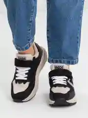 Бежевый меланж кроссовки детские легкие беговые INDIGO KIDS