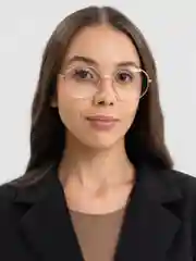 Золотой очки прозрачные, имиджевые