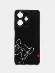 Песочный хаки силиконовый чехол для Infinix Hot 30, с принтом, с рисунком (Инфиникс Хот 30)