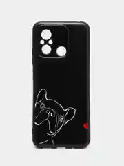 Песочный хаки чехол для Xiaomi Redmi 12C, с принтом, с рисунком (Сяоми Редми 12С)