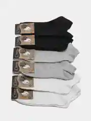 Разноцветный носки женские, короткие, в подарочной коробке, 6 пар