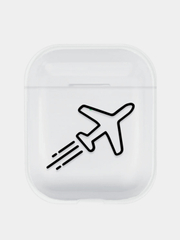 Чехол для наушников Apple Airpods 1 / 2 прозрачный пластиковый