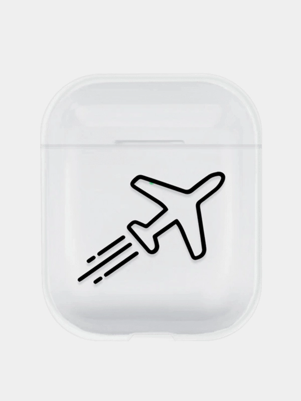 Чехол для наушников Apple Airpods 1 / 2 прозрачный пластиковый