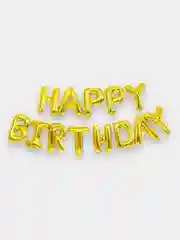 Золотой гирлянда растяжка из воздушных шаров С днем рождения Happy Birthday, на праздник