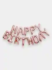 Розовый гирлянда растяжка из воздушных шаров С днем рождения Happy Birthday, на праздник