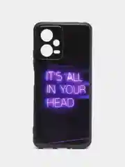 Серый силиконовый чехол для Xiaomi Note 12 5G / POCO X5 5G (Сяоми Нот 12 5 Джи / Поко Х5), с принтом, с рисунком