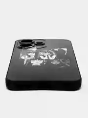 Угольный силиконовый чехол для Infinix HOT 30i (Инфиникс Хот 30 Ай), с принтом, с рисунком
