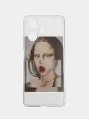 Багровый силиконовый чехол для Infinix Hot 30, с принтом, с рисунком (Инфиникс Хот 30)