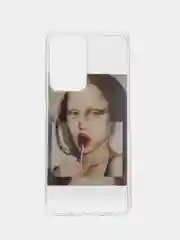 Багровый чехол для Realme C55 (Реалми С55), с принтом, с рисунком